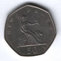 50 пенсов 1969 г. Великобритания