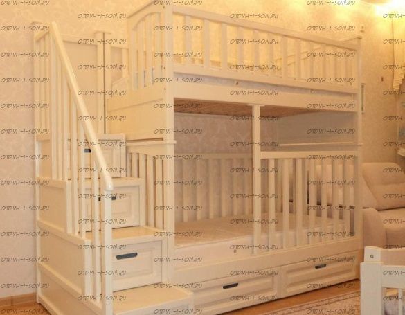 Кровать двухъярусная Лейла с кроватью для новорожденного №29IR