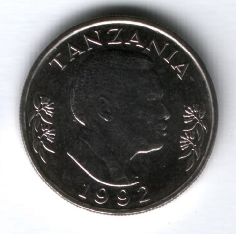 1 шиллинг 1992 г. Танзания
