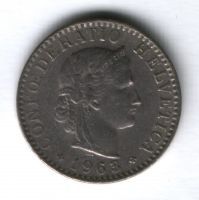 20 раппенов 1963 г. Швейцария