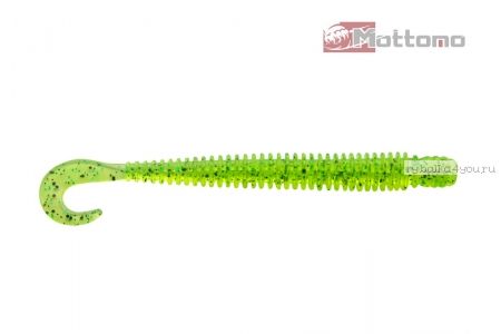 Твистер Mottomo Deft Worm 10см Chartreuse Pepper 8шт.