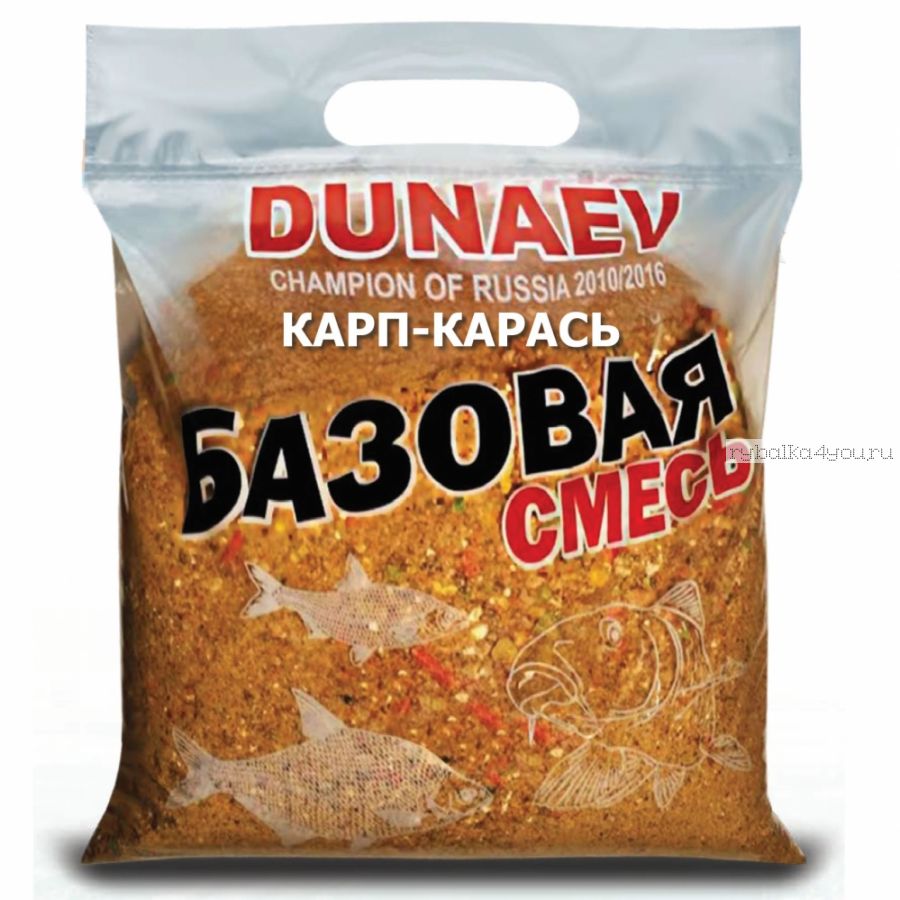 Прикормка Dunaev Базовая смесь Карп-Карась 2,5 кг