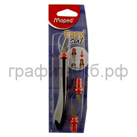 Нож для бумаг Maped EasyCut скальпель с 2-мя запасными лезвиями 009400 3