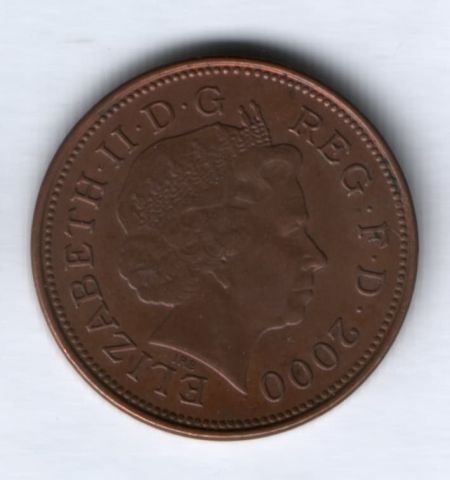 2 пенса 2000 г. Великобритания