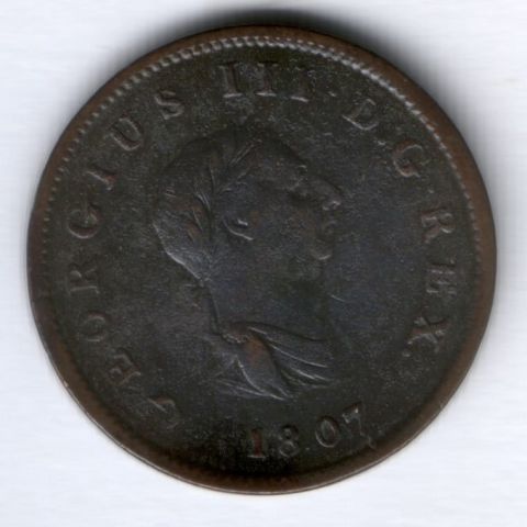 1/2 пенни 1807 г. Великобритания