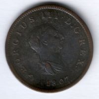 1/2 пенни 1807 г. Великобритания