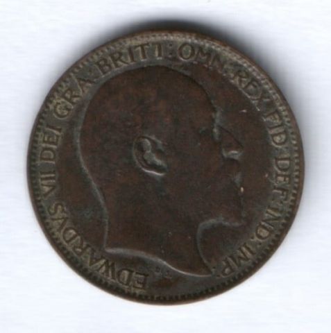 1 фартинг 1910 г. Великобритания