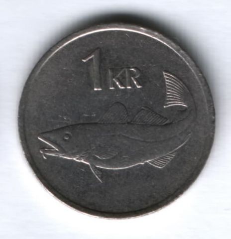 1 крона 1987 г. Исландия