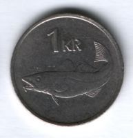 1 крона 1987 г. Исландия