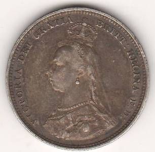 1 шиллинг 1887 г. Англия