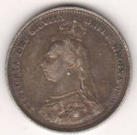 1 шиллинг 1887 г. Англия