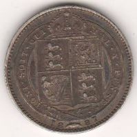 1 шиллинг 1887 г. Англия