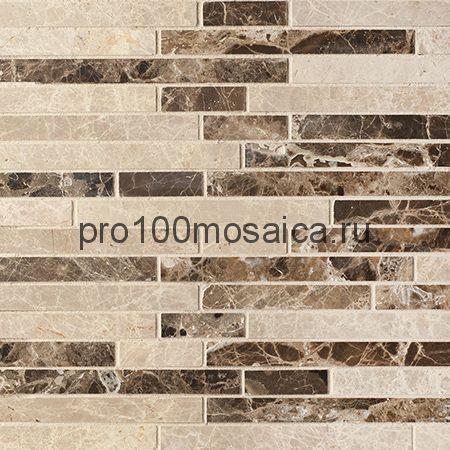 CV20081 Strips Mix.Polished Light Emperador+Dark Emperador 305x305х10 мм (Colori Viva)