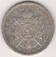 5 франков 1870 г. Франция