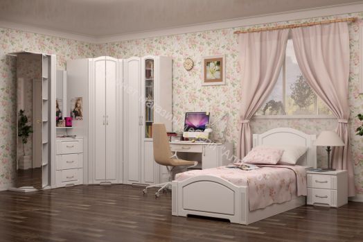 Шкаф "Виктория" 4-х дверный без зеркала (мод.2) Белый глянец