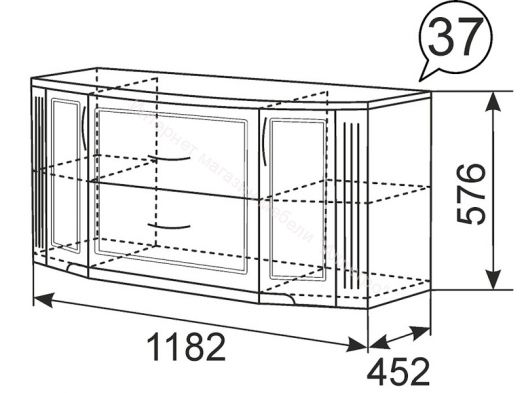 Тумба под ТВ "Виктория" МОД.37