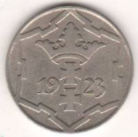 10 пфеннигов 1923 г. Данциг