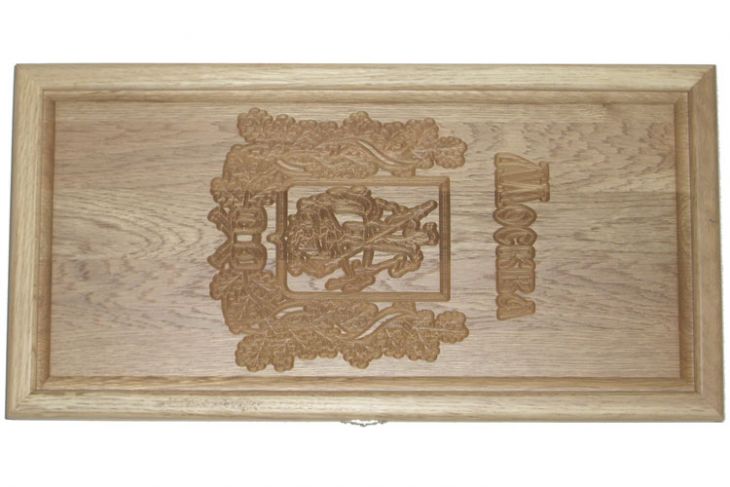 Резные нарды из массива натурального дуба "Москва"