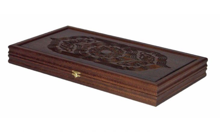 Резные нарды из массива мореного дуба