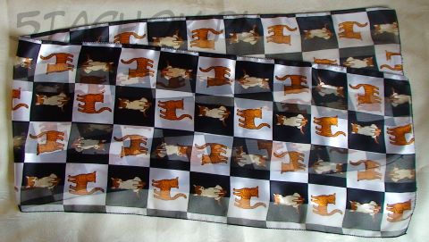 Шарфик "Коты" черный