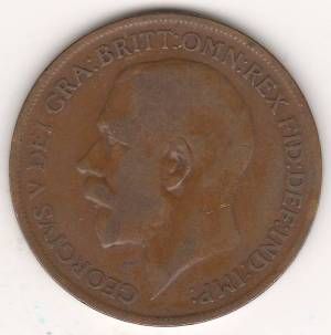 1 пенни 1922 г. Англия