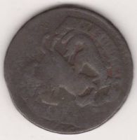 2 копейки 1758 г. перечекан