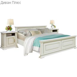 Кровать двойная Верди Люкс с высоким изножьем