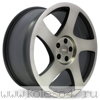 VISSOL V-006 8.5x18/5x112 ET35 D66.6 BLACK MACHINED WITH DARK TINT