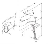 Смеситель Am.Pm Bliss L F5382164 схема 4