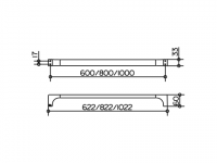 Keuco Edition-11 Полотенцедержатель 11101 010800 (80 см) схема 2