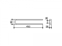 Keuco Edition-11 Полотенцедержатель 11118 (45 см) схема 3