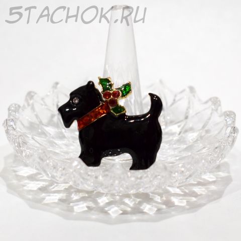 Брошь "Скотчтерьер Клякса" (США)