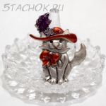 Брошь "Модная киса в шляпе" (AJMC США)