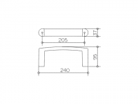 Keuco Elegance Полотенцедержатель 11621 (24 см) схема 1