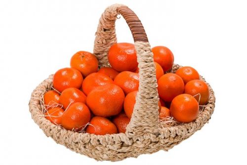 Корзина с мандаринами