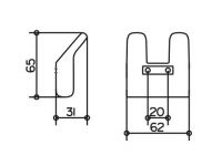 Keuco Moll Крючок для полотенца 12713 схема 1