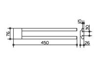 Keuco Edition 400 Полотенцедержатель 11518 (45 см) схема 3