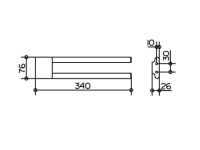 Keuco Edition 400 Полотенцедержатель 11519 (34 см) схема 3