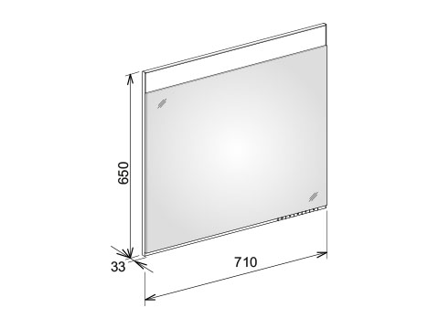 Keuco Edition 400 Зеркало с подсветкой обрамление из алюминия 11597 71х65 ФОТО