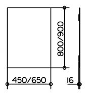 Keuco Solo Зеркало хрустальное 07790 65х90 схема 1