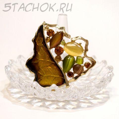 Брошь "Лист осенний" (KC США)