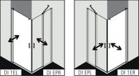 Душевая кабина Kermi Diga угловой монтаж DI 1ER/L схема 3