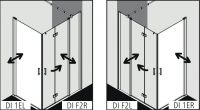 Душевая кабина Kermi Diga угловой монтаж DI 1ER/L схема 4