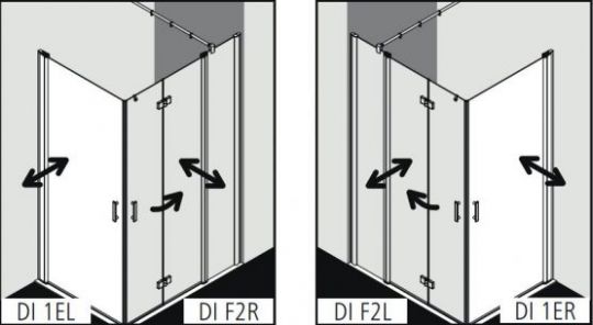 Душевая кабина Kermi Diga угловой монтаж DI 1ER/L схема 4