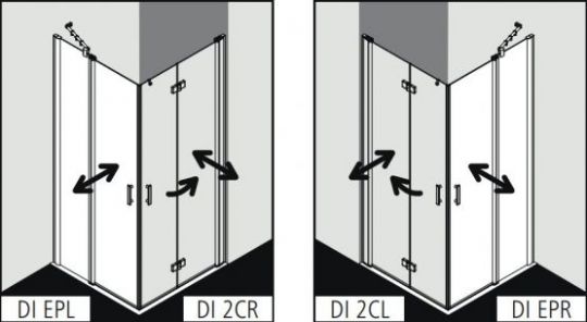 Душевая кабина Kermi Diga угловой монтаж DI EPR/L ФОТО
