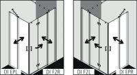Душевая кабина Kermi Diga угловой монтаж DI EPR/L схема 4