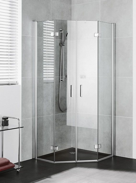 Пятиугольная душевая кабина Kermi Diga угловой монтаж DI F