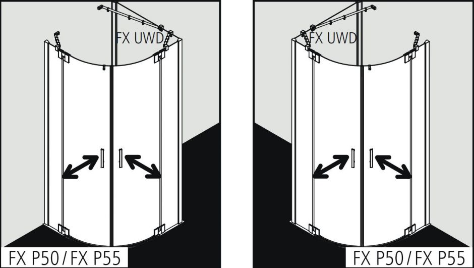 Душевая кабина Kermi Filia XP в угол или пристенная FX P50 / FX P55 ФОТО