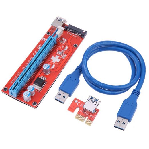 Райзер ver.007S SATA 15pin PCI-E PCI Express Riser USB 3.0