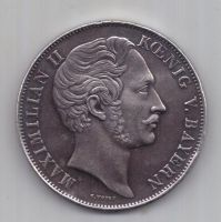 2 гульдена 1852 г. AUNC редкий. Бавария. Германия